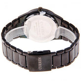 Black Stainless Steel Watch (White 4.3cm Dial)